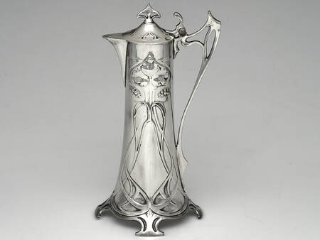 WMF225 (Silverplate, Hollowware) Solid Claret Jug with Hinged Lid