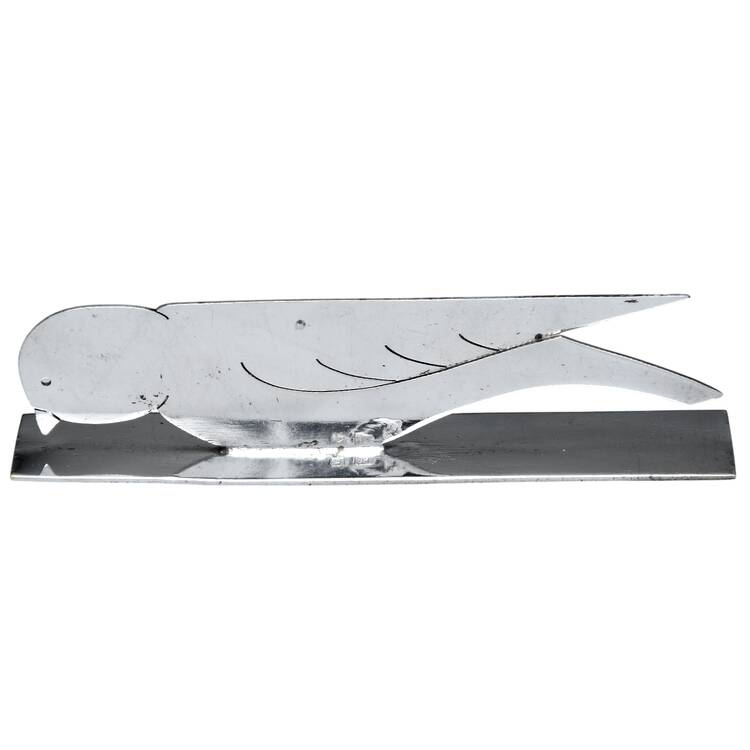 French Silverplate Hollowware Figural Knife Rest by Well George