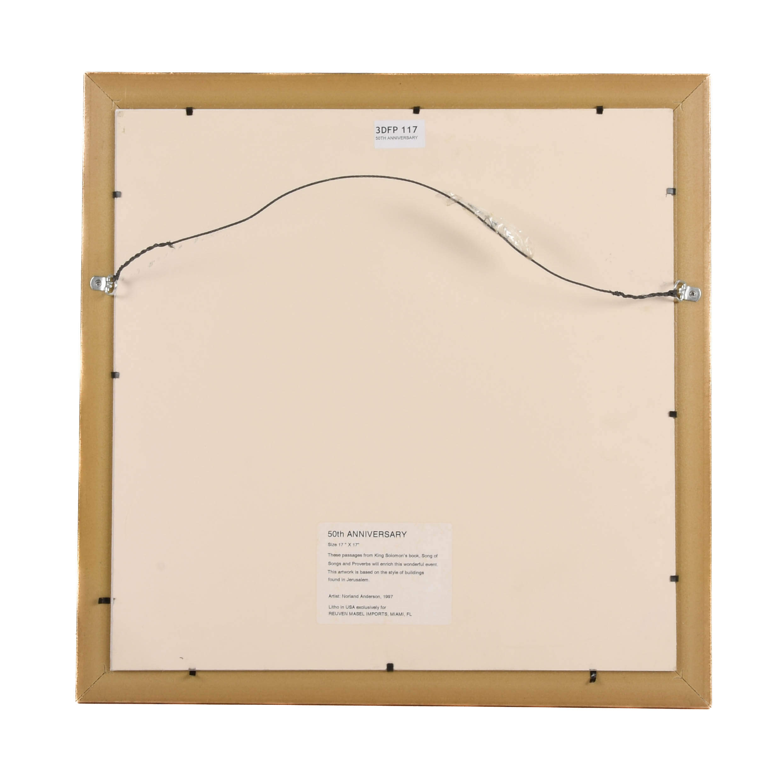 Framed Norland Anderson 50 Year Anniversary Layered Paper Art-5
