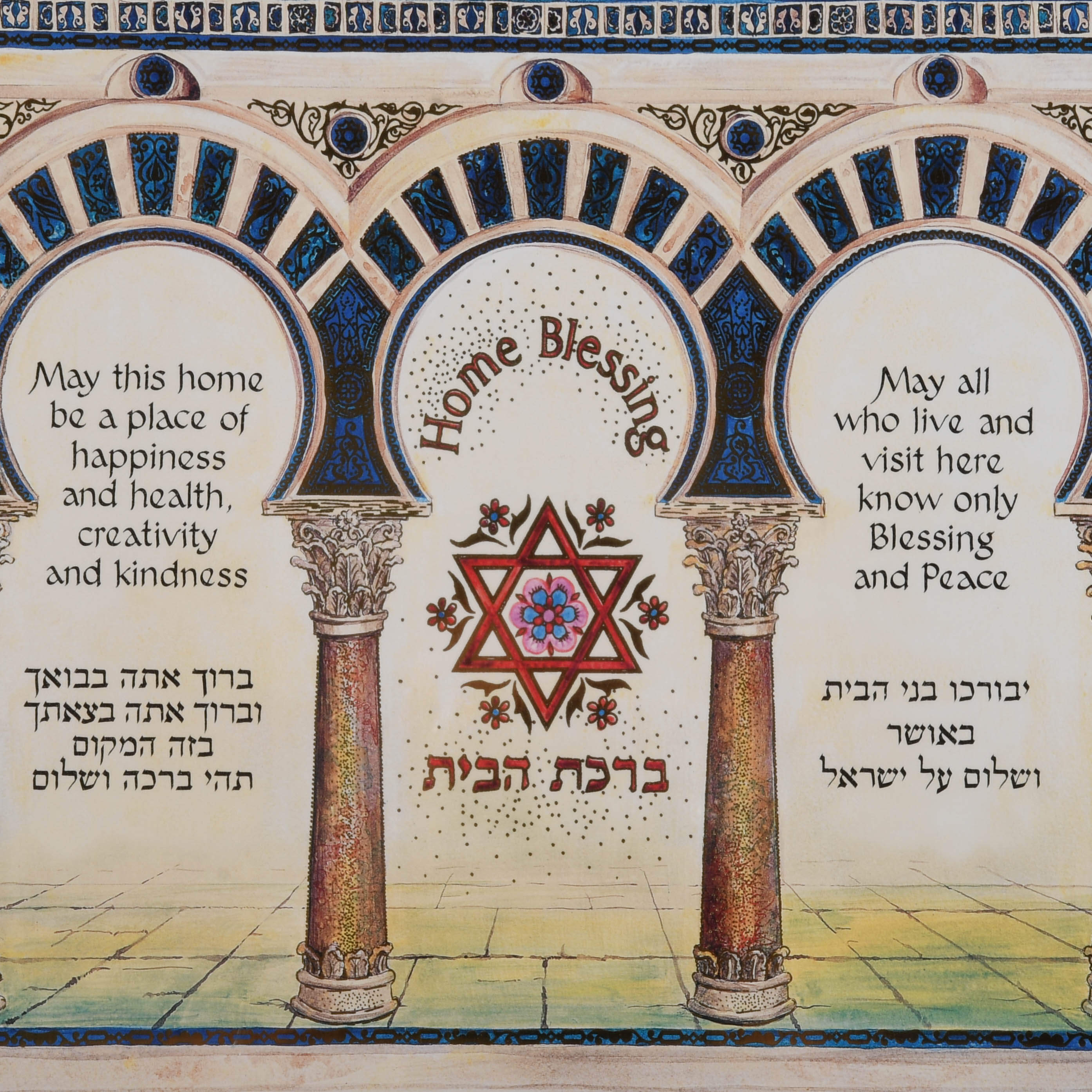 Framed Reuven and Tzipora Masel Blessing of the Candles Judaica Art-3