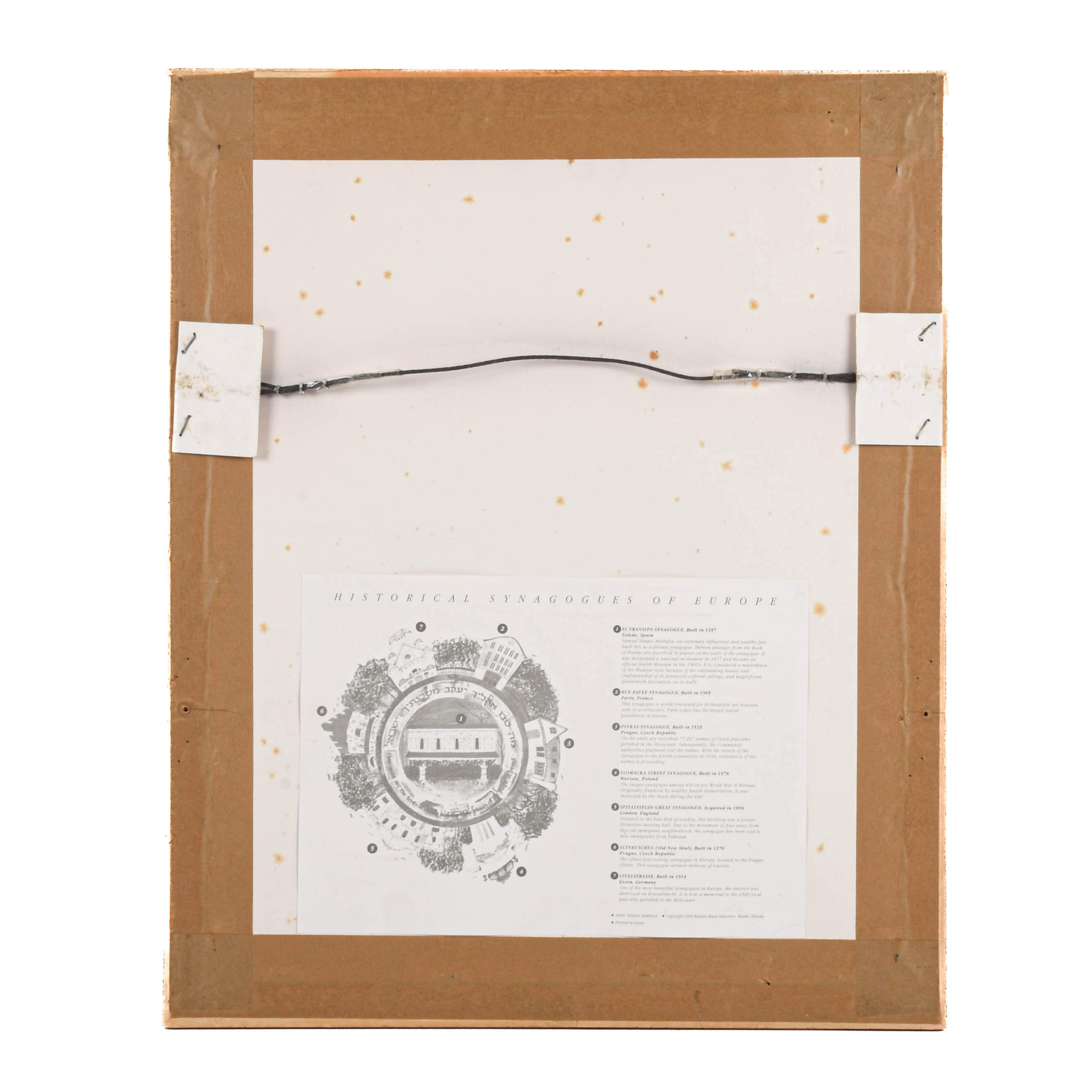 Framed Noland Anderson Historic Synagogue Art Print-7