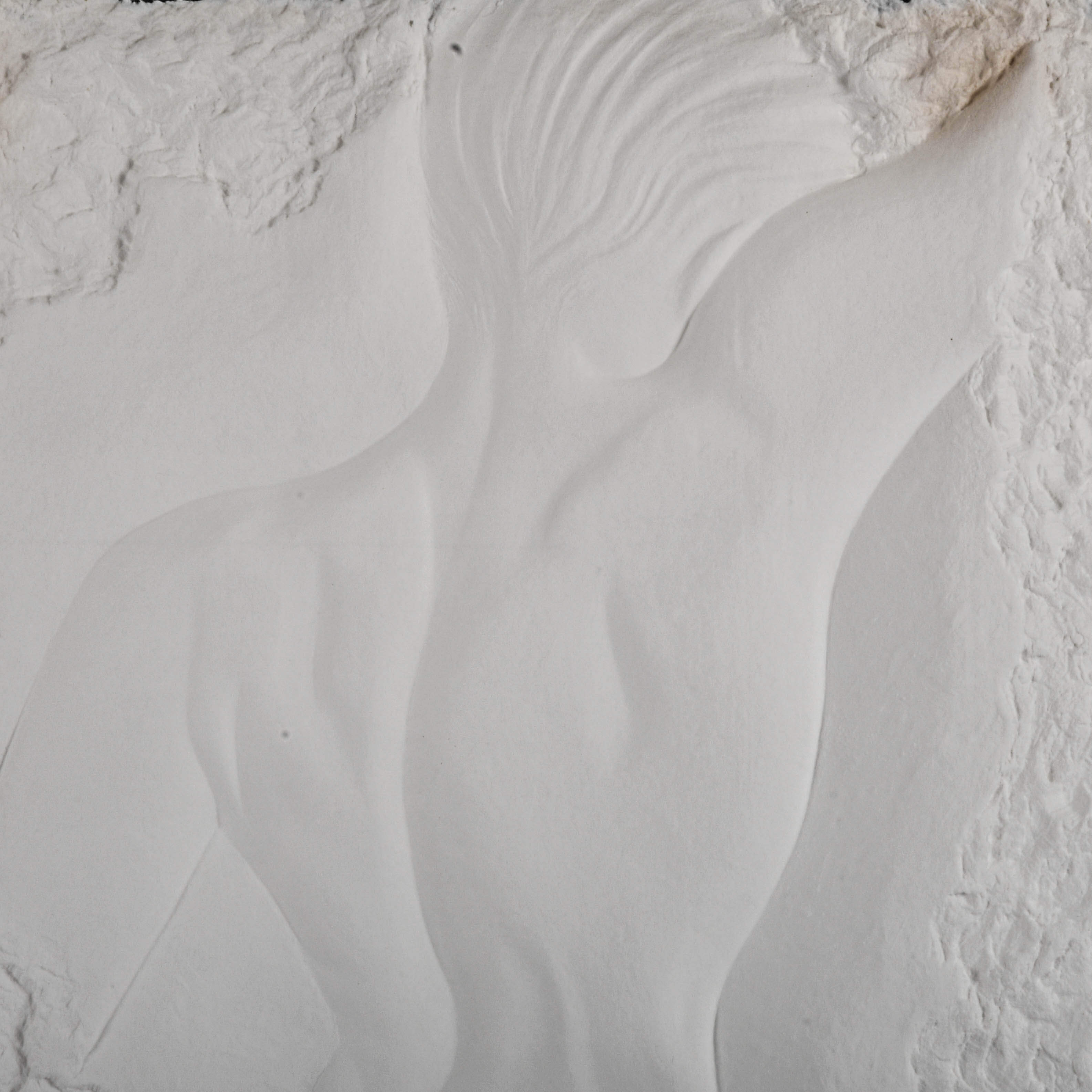 Framed Signed Roberta Peck Hand-Cast Male Nude Paper Relief-4