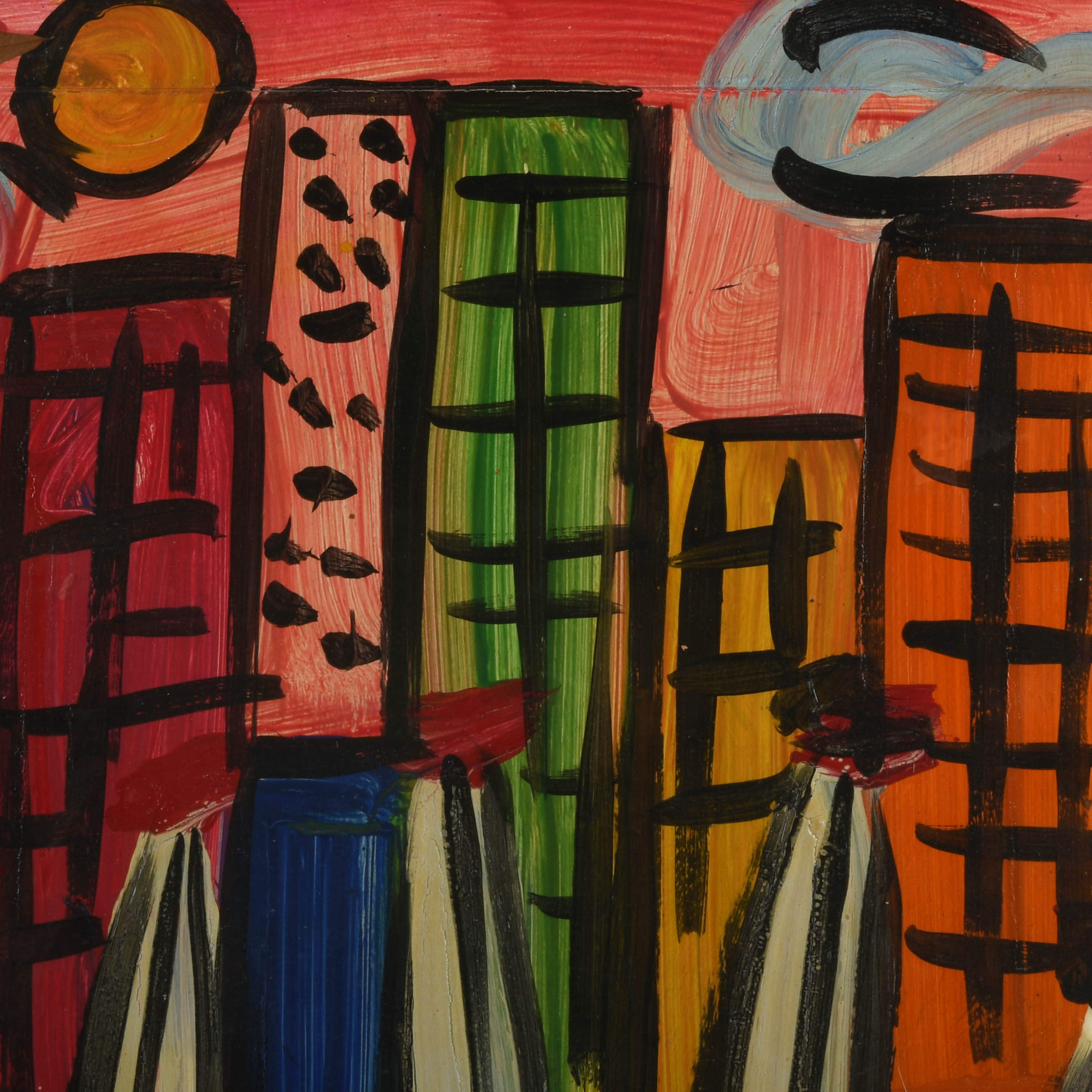 Signed Peter Keil "Boats, Buildings, and Brushstrokes" Mix Media-2