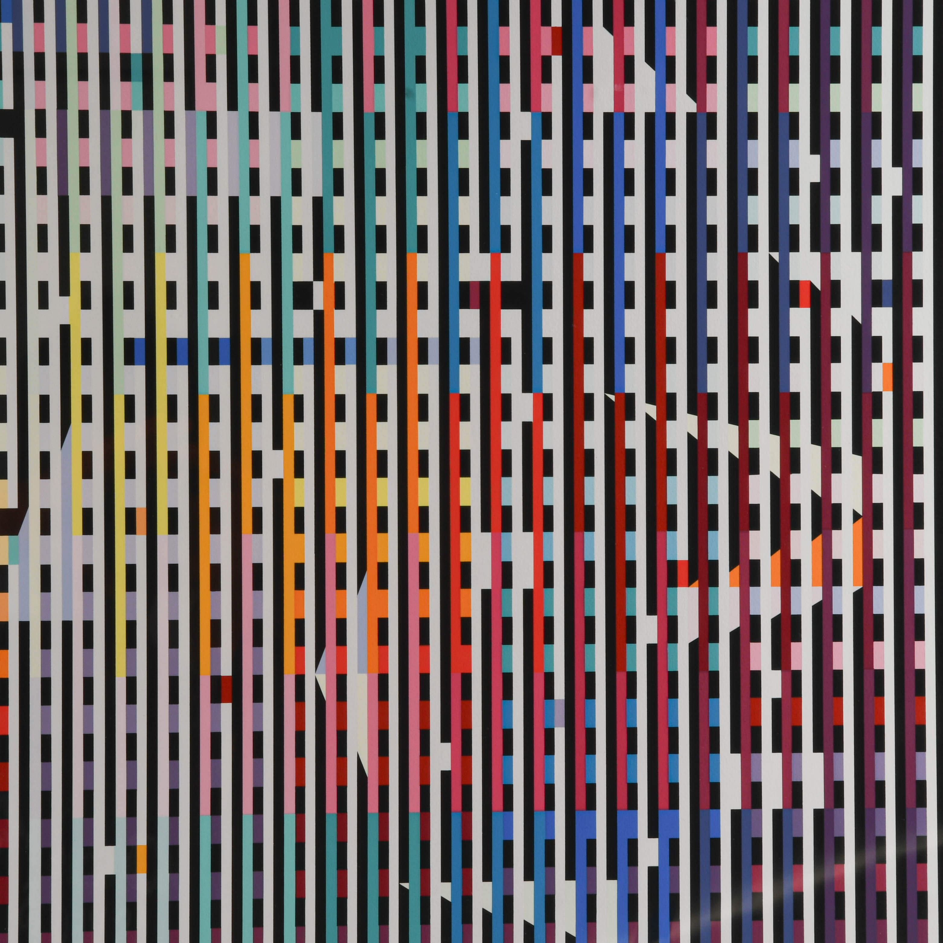 Framed Signed Yaacov Agam "Imagic" Print-4
