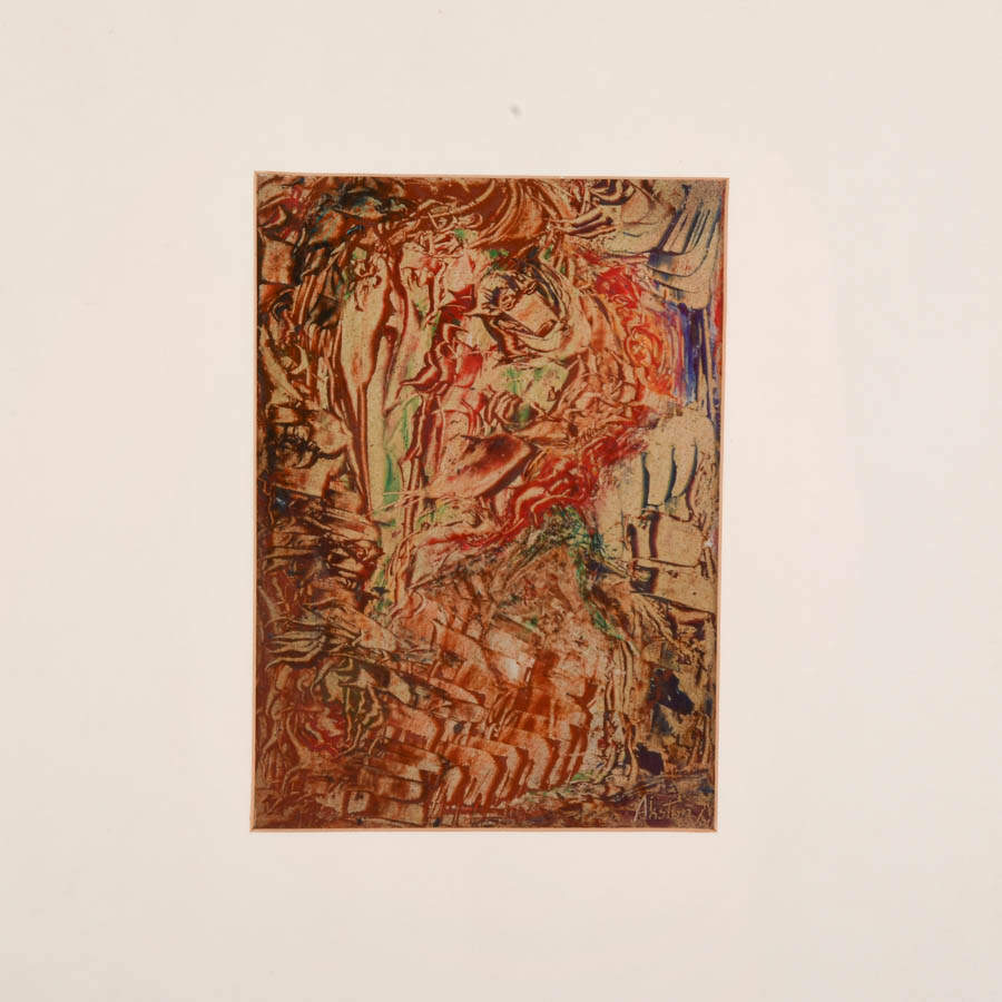 Framed J. Akston Untitled Enamel on Paper-2