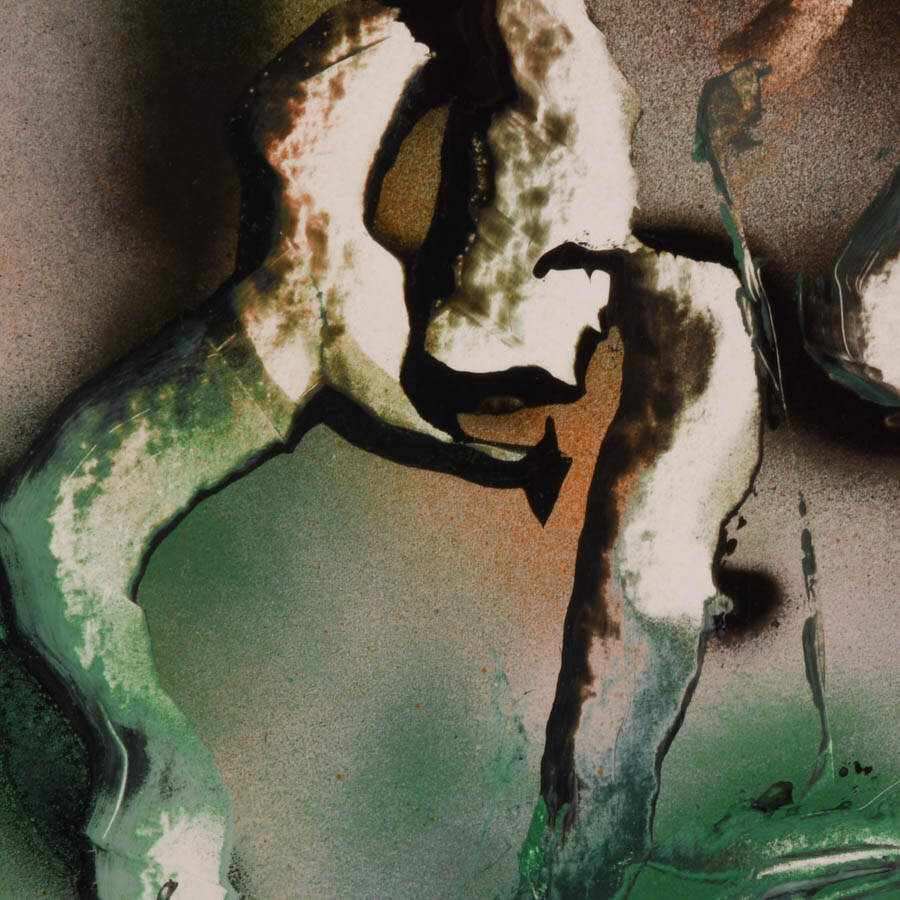 Framed J. Akston "Strange Gymnastics II, 1974" Enamel on Paper-3