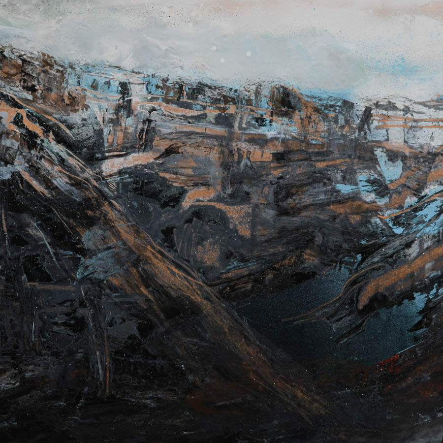 Framed J. Akston "After the Raid" Oil on Board-2