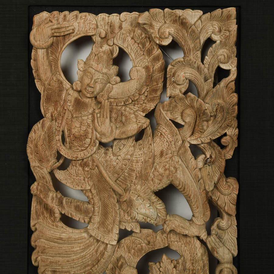 Pair of Framed Balian Wood Artwork-4