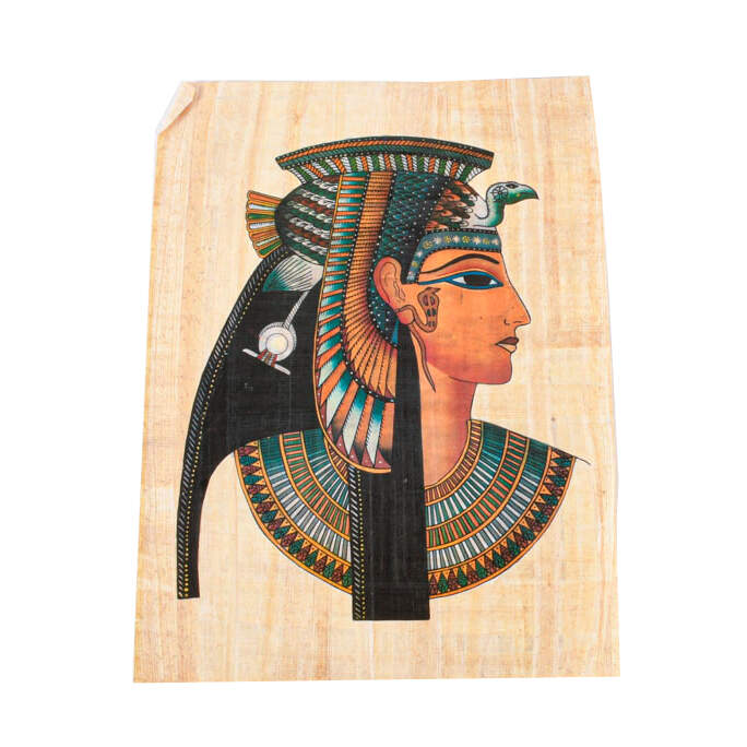 Set of 6 Egyptian Papyrus Paintings: Women of Power-3