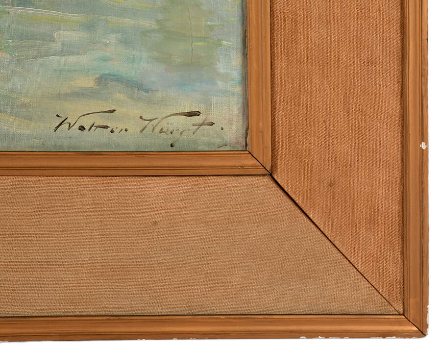 Framed Signed Walter Wurst Sail Before a Storm Oil on Canvas-6