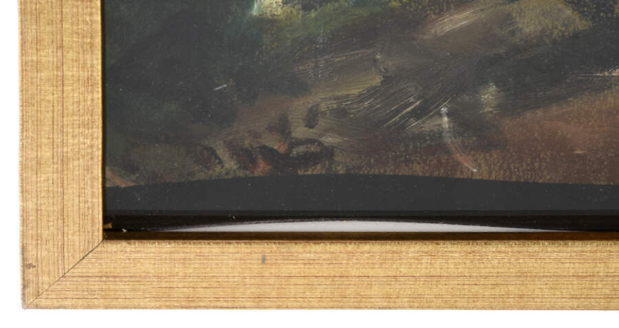 Framed "Path Through the Village" Attributed Maurice de Viaminck Artwork-3