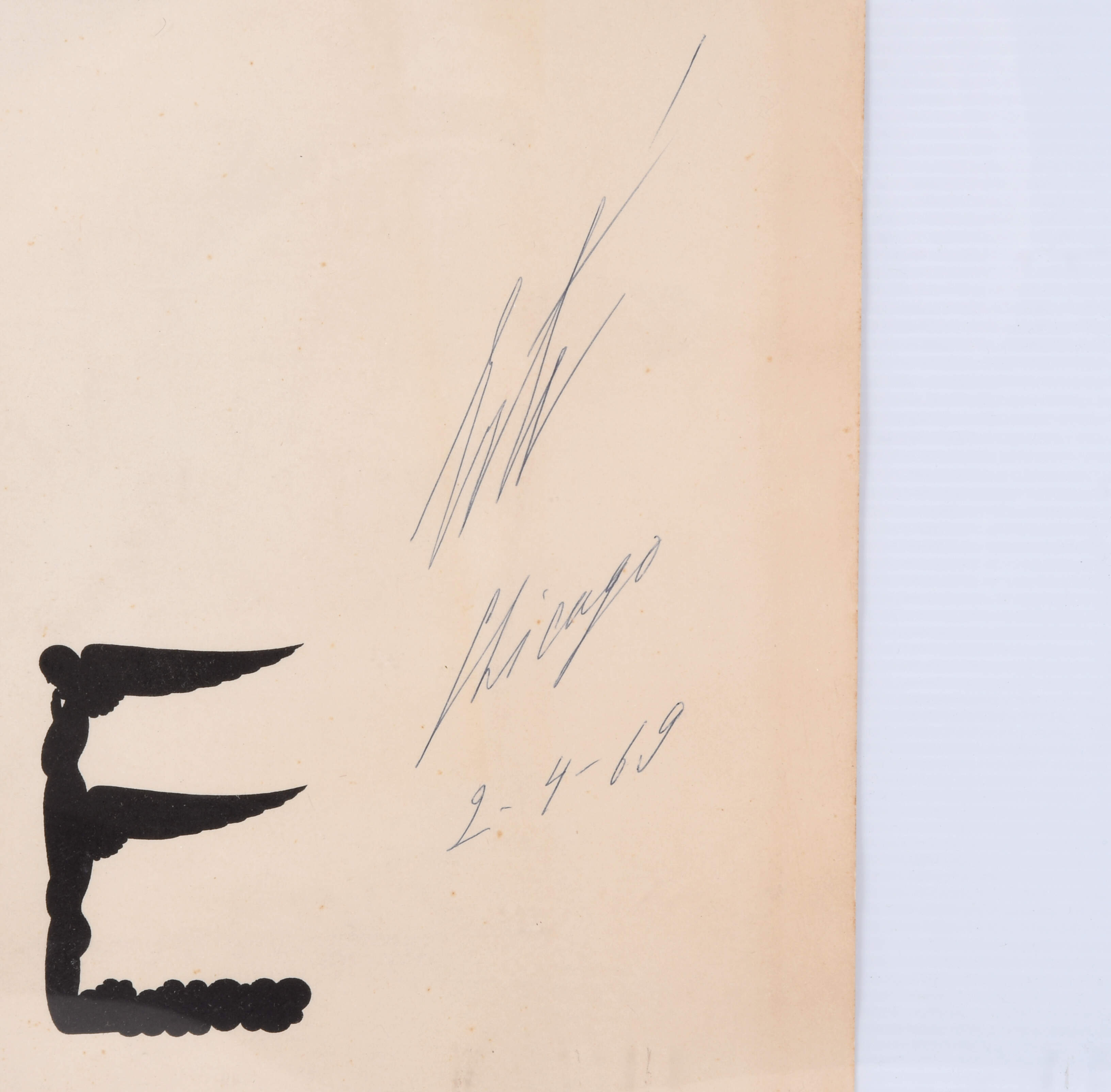 Signed Erté "Sears Vincent Gallery" Paper-3
