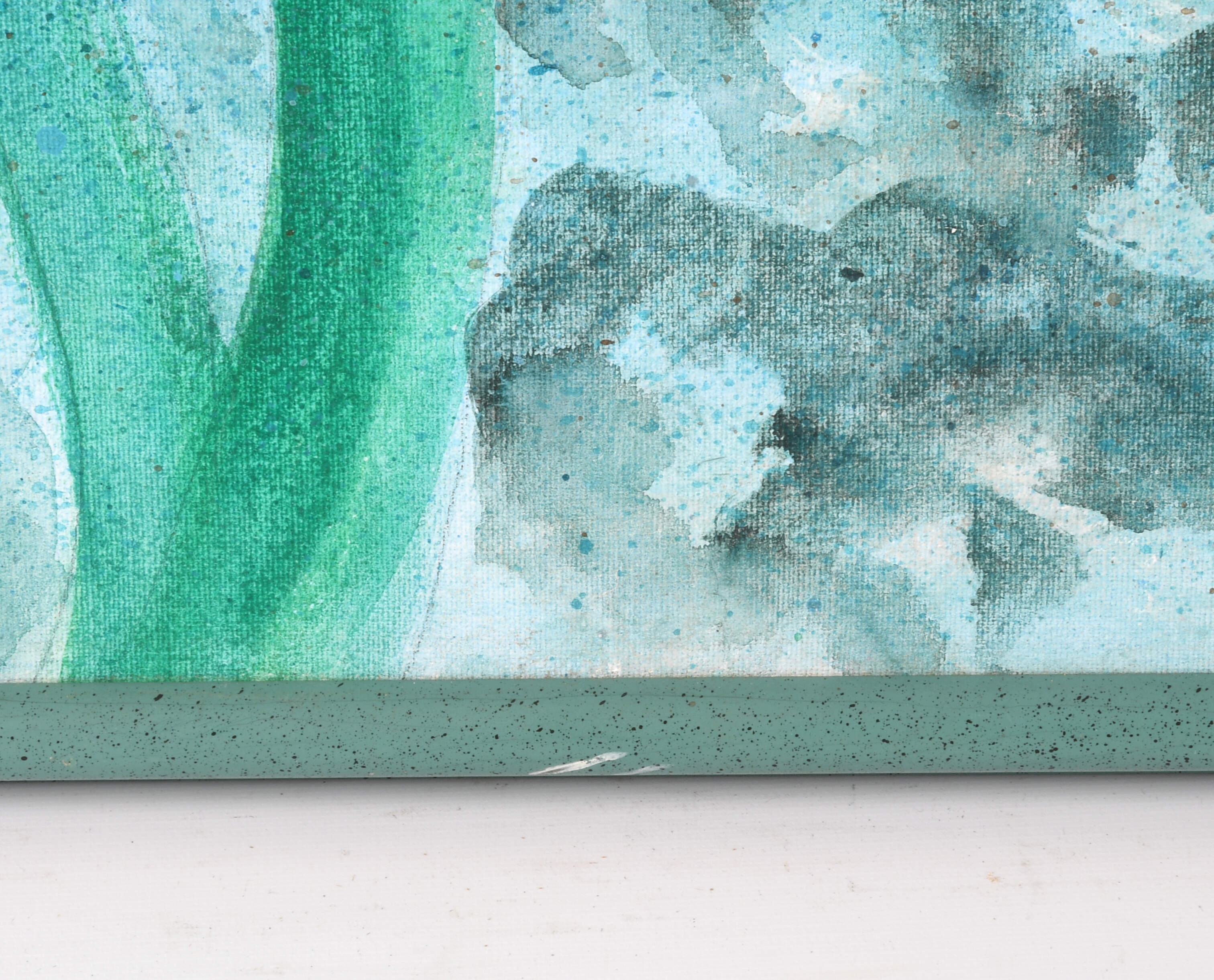 Framed Signed Oceanscape Painting on Canvas-4