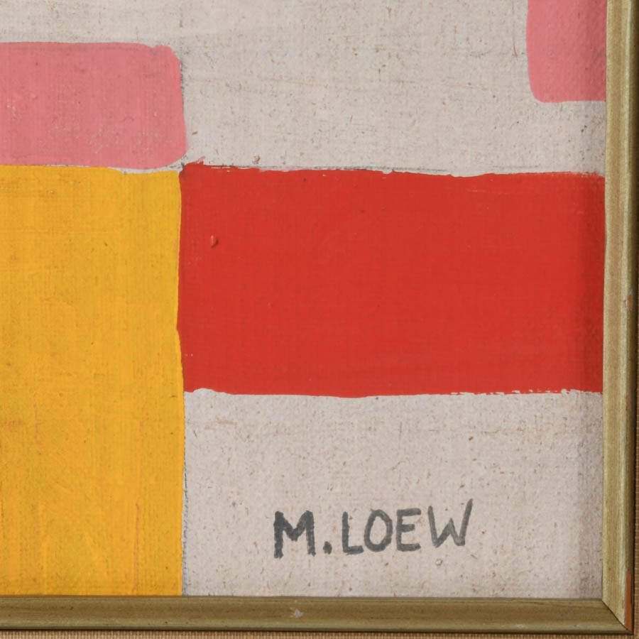 Framed Signed Michael Loew "Color Blocks in Motion" Artwork-3