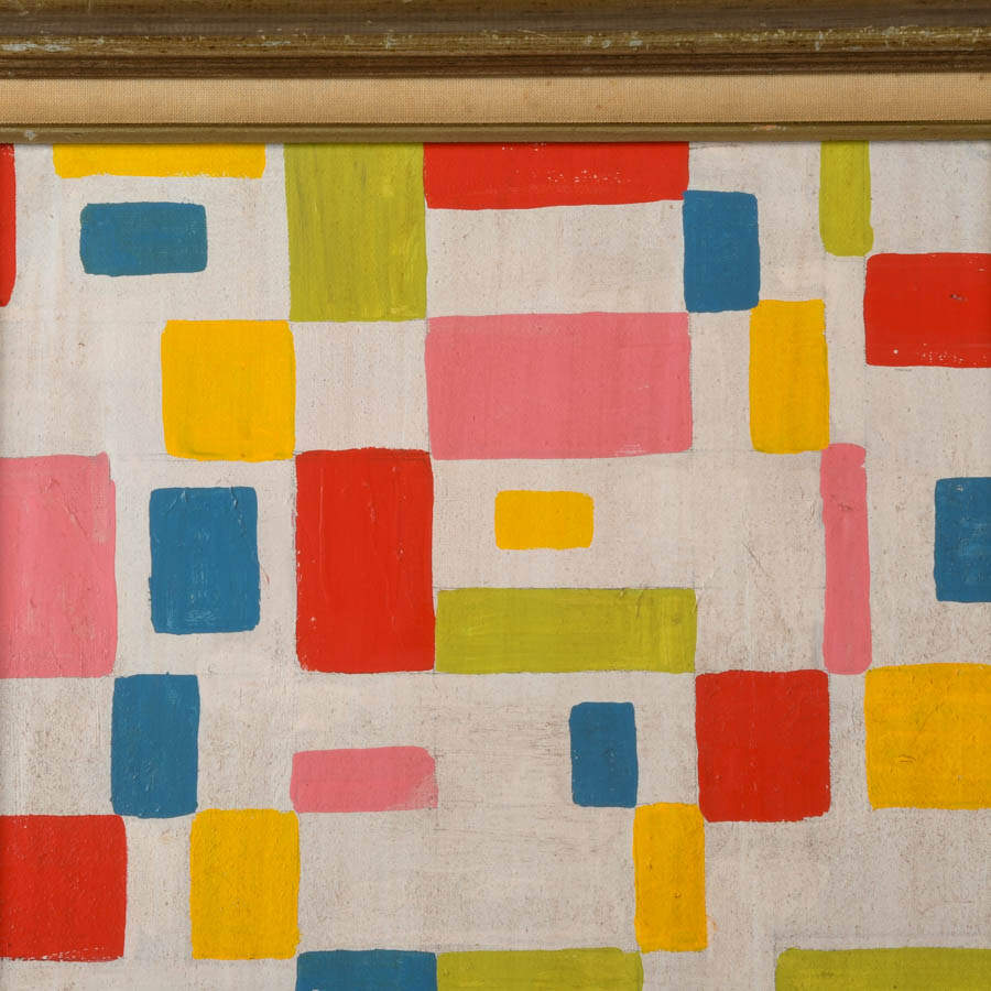Framed Signed Michael Loew "Color Blocks in Motion" Artwork-2