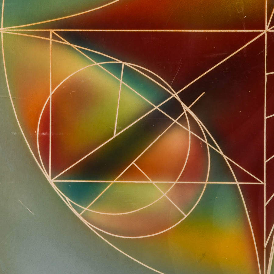 Framed Signed Armando Puyhol Celestial Geometry Artwork-5