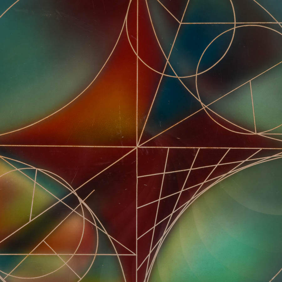 Framed Signed Armando Puyhol Celestial Geometry Artwork-4