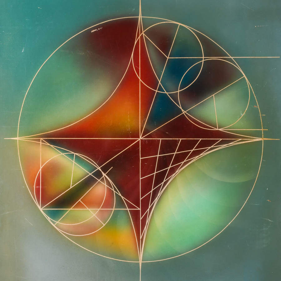 Framed Signed Armando Puyhol Celestial Geometry Artwork-2