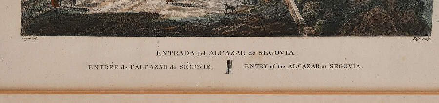 "Entrada del Alcázar de Segovia" Etching by Jean François Ernest Liger-7