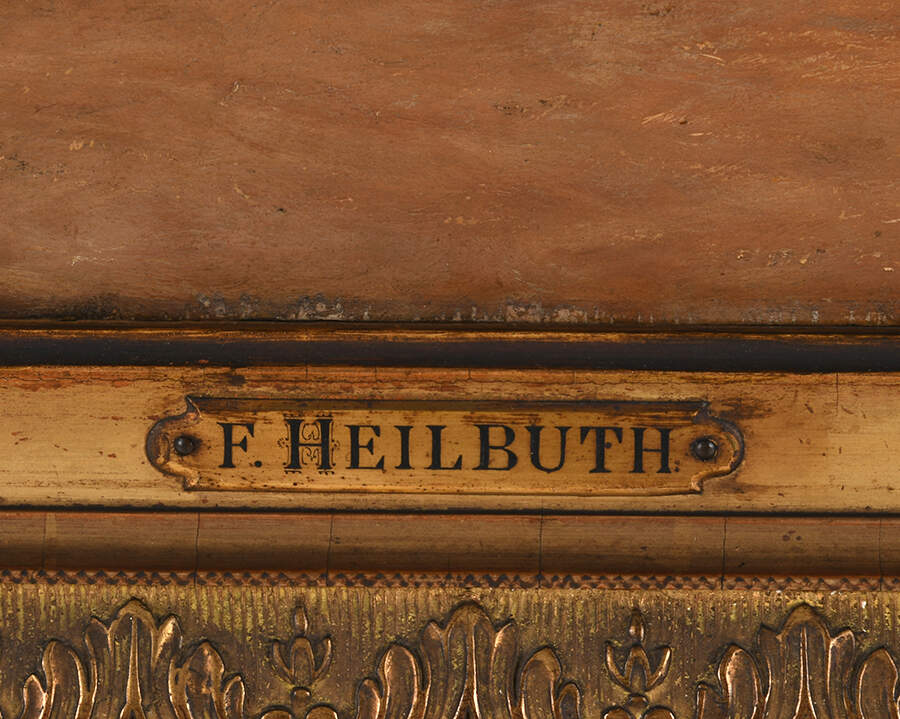 Framed Signed Ferdinand Heilbuth "El Cardenal" Oil on Board-14