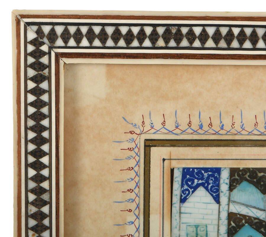 Antique Persian Painting on Bone-3