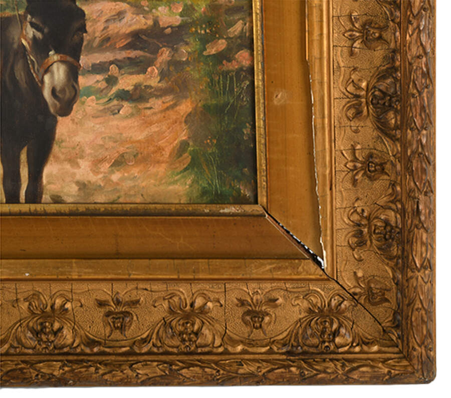 Framed "Morning Serenade in the Pasture" Oil on Canvas-5