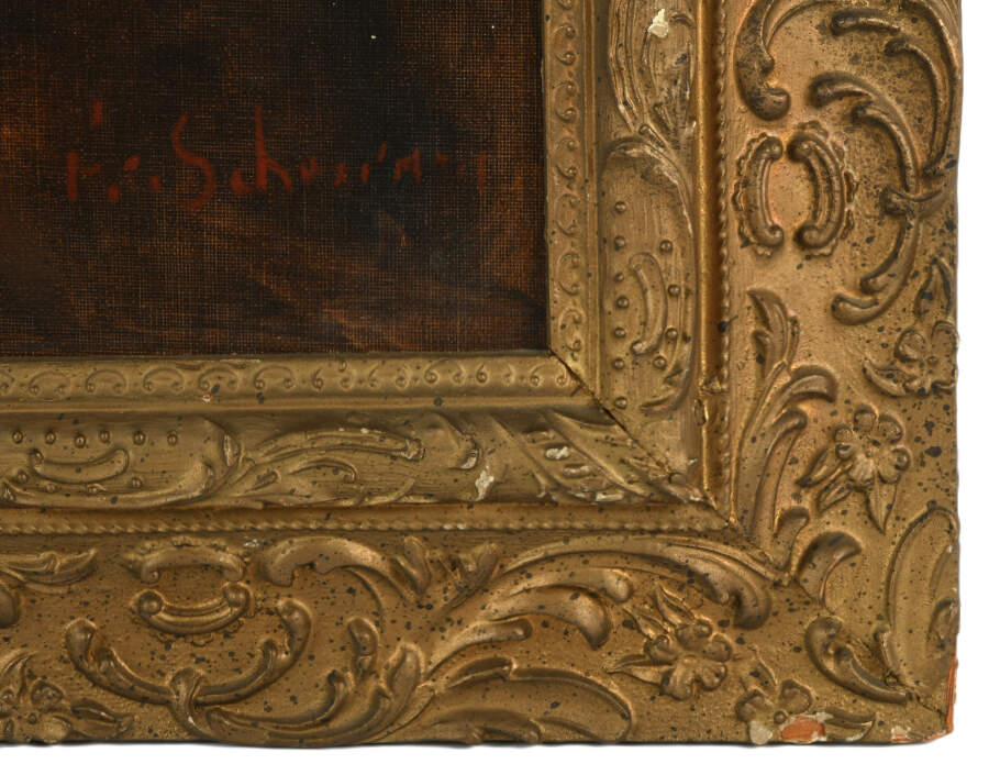 Framed Signed Remnants of Thought Oil on Board-3