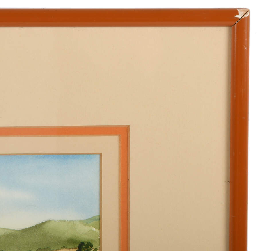 Framed Signed Randy Clark Watercolor on Paper-5