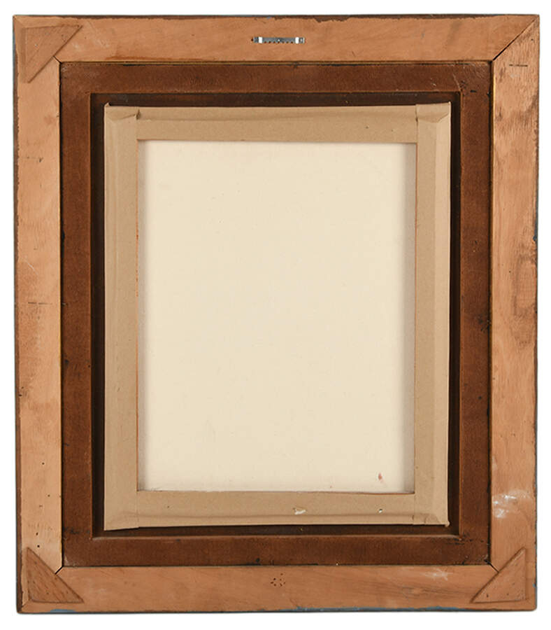 Framed Signed Nestor López The Offering Paint on Canvas-2