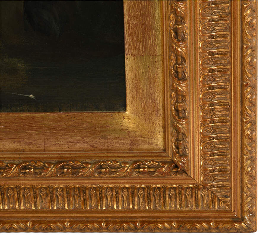 Framed Signed Ernst Huber "Cellar Scene" Oil on Canvas-4