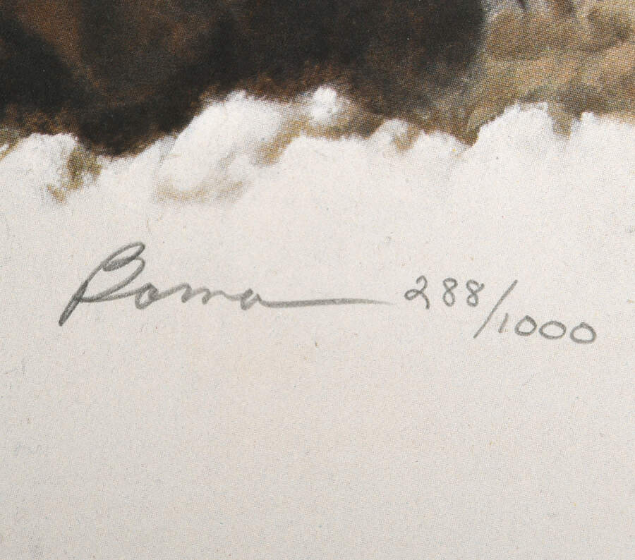 Signed James Bama Limited-Edition 288/1000 "Blackfeet War Robe" Print-4