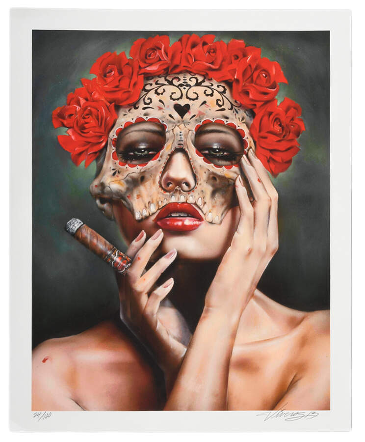 Signed and Numbered "Frida La Muerta" Print by Brian Viveros-1