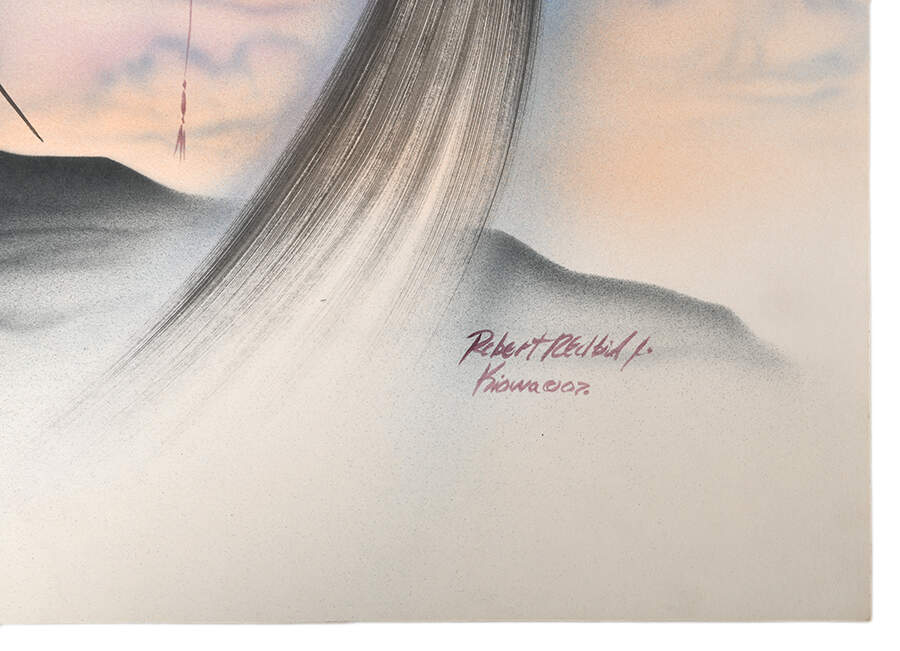 Signed Robert Redbird Jr Spirit Eagle Artwork-3
