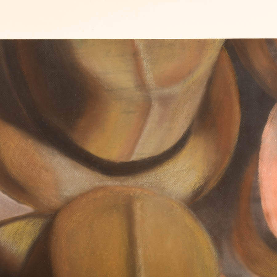 Framed Signed "Brimmed Hats" Pastel Painting by M. Salvadore-2