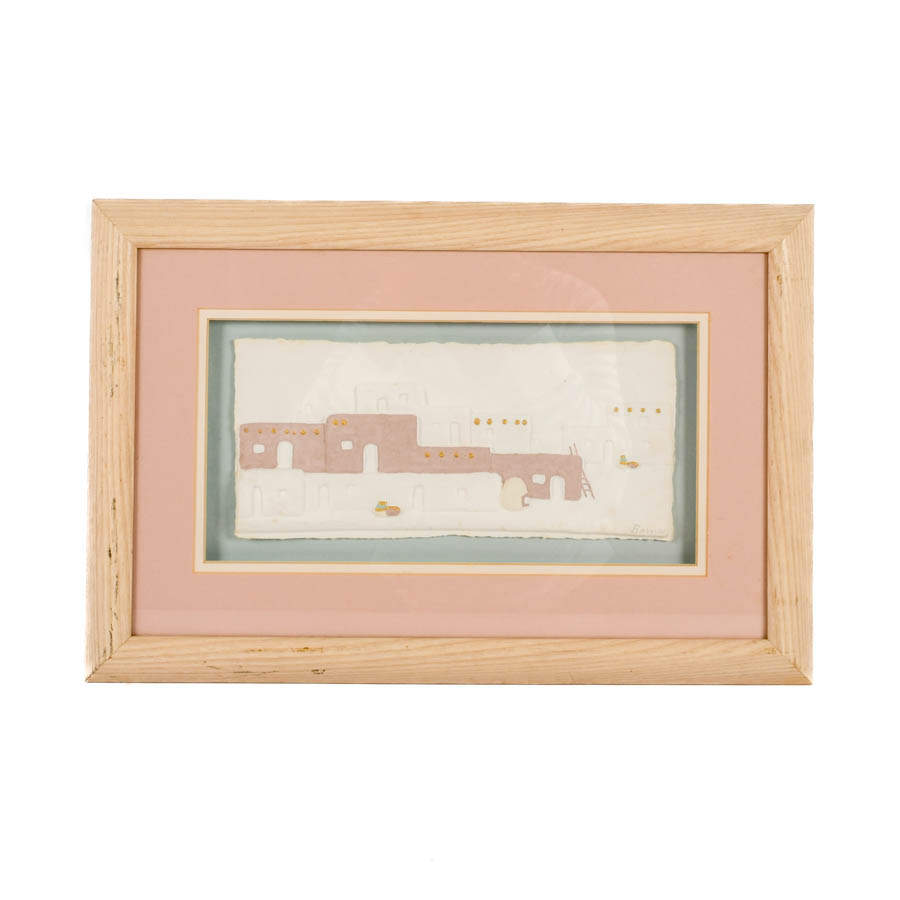 Three-Piece 3D Hand-Cast Signed Barnes Southwest Scenes-2