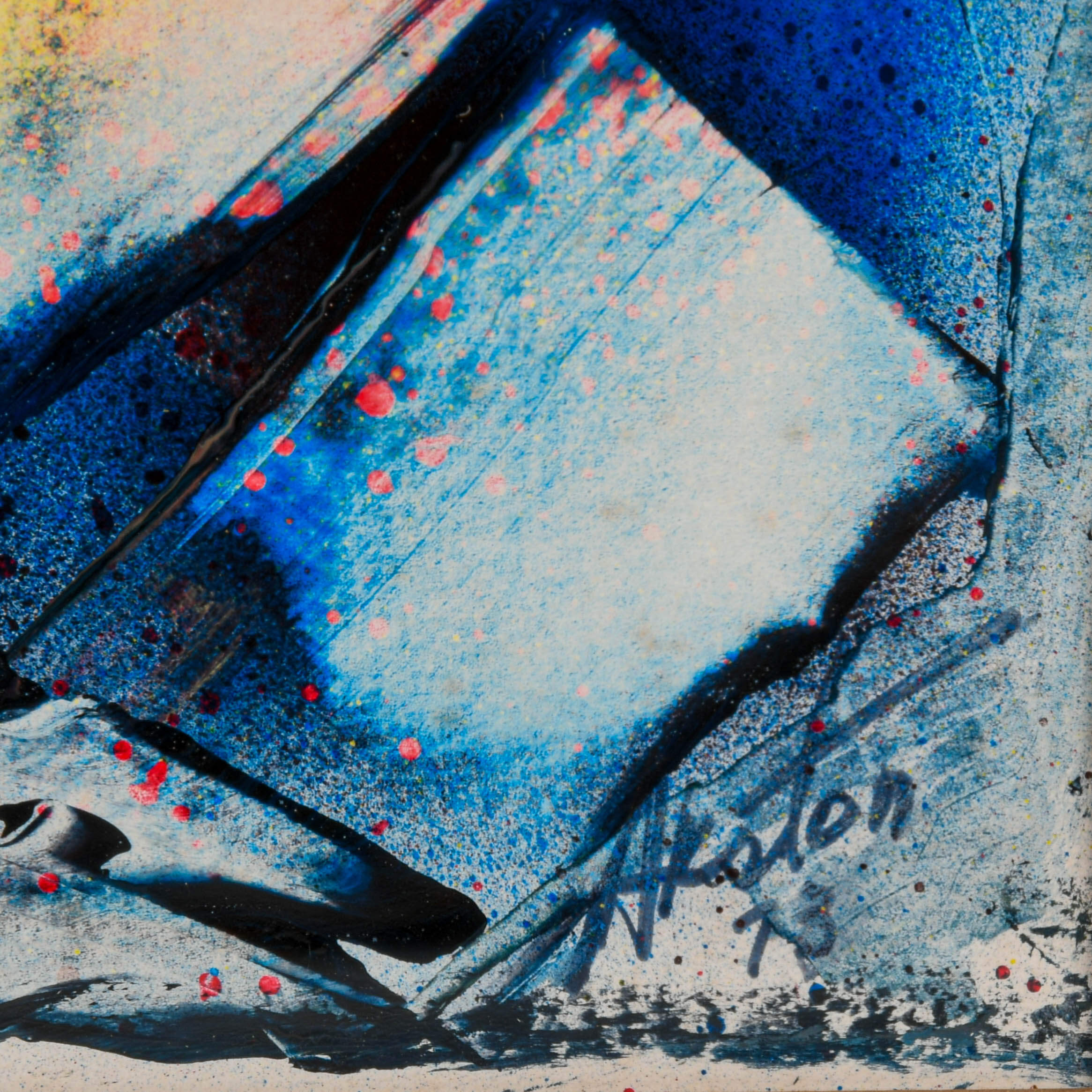 Framed J. Akston "Moonlight Euphoria" Oil on Paper-4