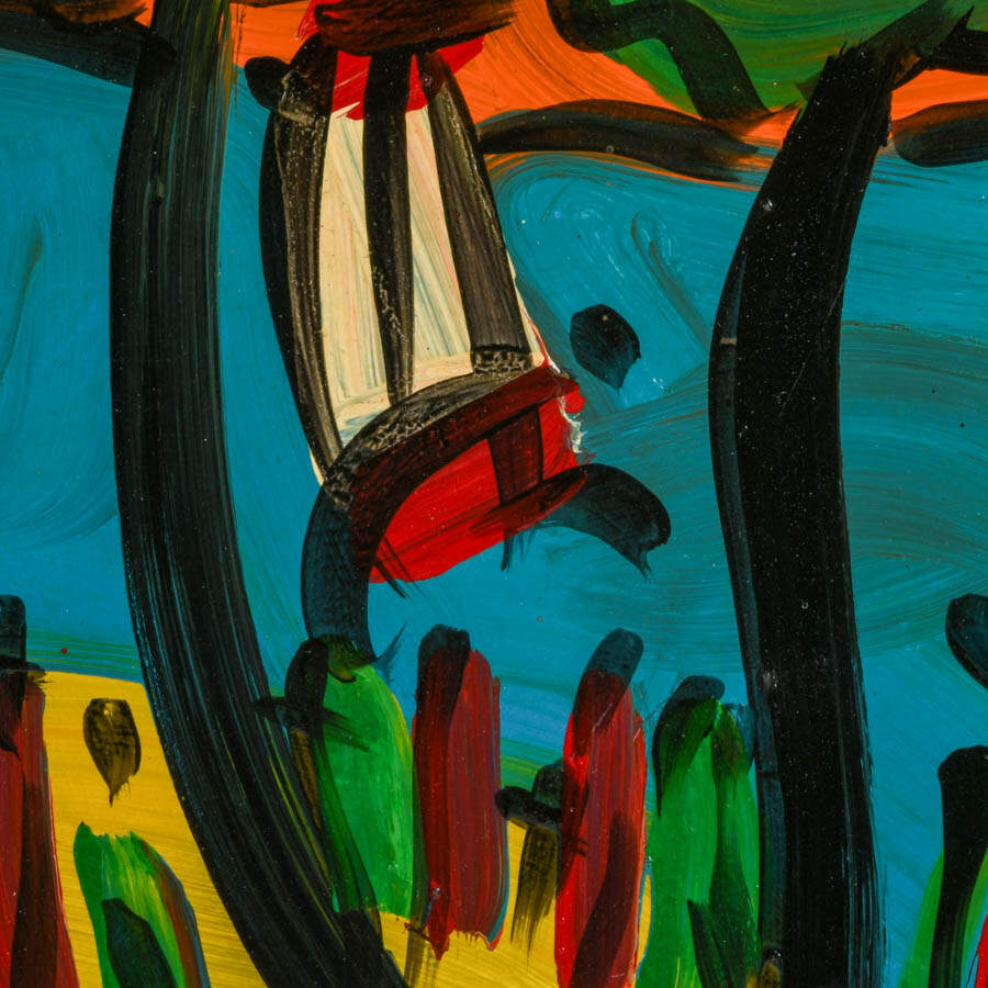 Signed Peter Keil "Homecoming in the Harbor" Mix Media on Masonite-4
