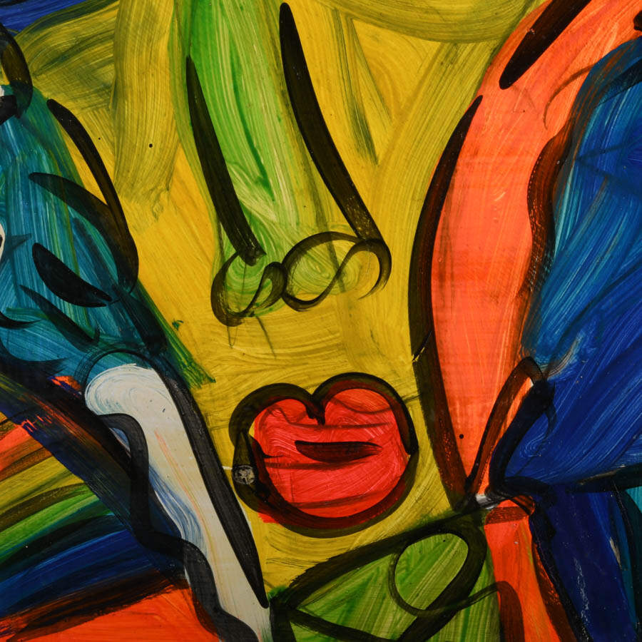 Signed Peter Keil "Introspection in Technicolor" Mixed Media on Masonite-3