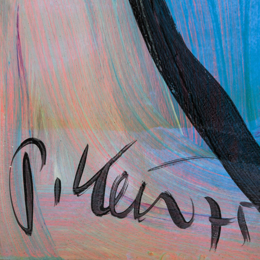 Signed Peter Keil "Primary Thoughts" Mixed Media on Masonite-4