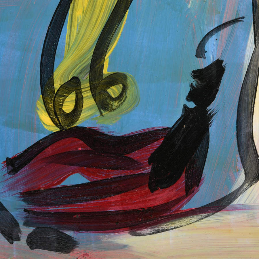 Signed Peter Keil "Primary Thoughts" Mixed Media on Masonite-3