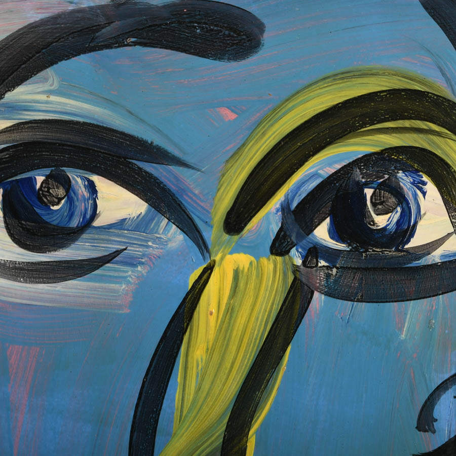 Signed Peter Keil "Primary Thoughts" Mixed Media on Masonite-2