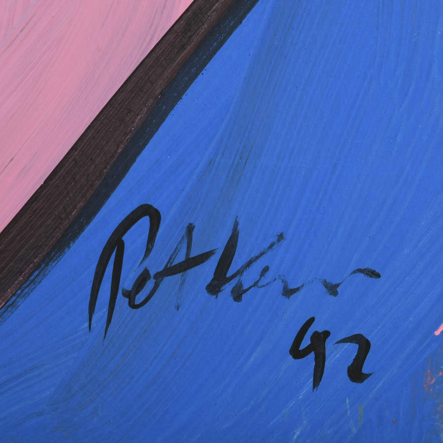 Signed Peter Keil "Bubblegum Mood" Mixed Media on Masonite-4