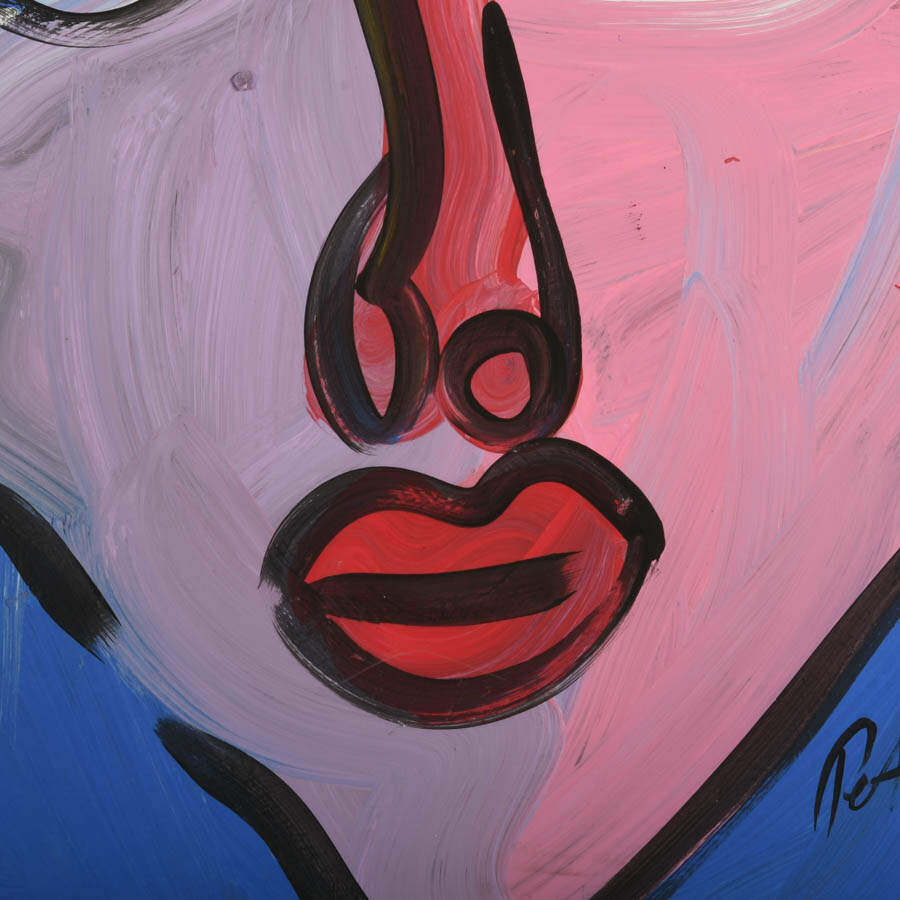 Signed Peter Keil "Bubblegum Mood" Mixed Media on Masonite-3