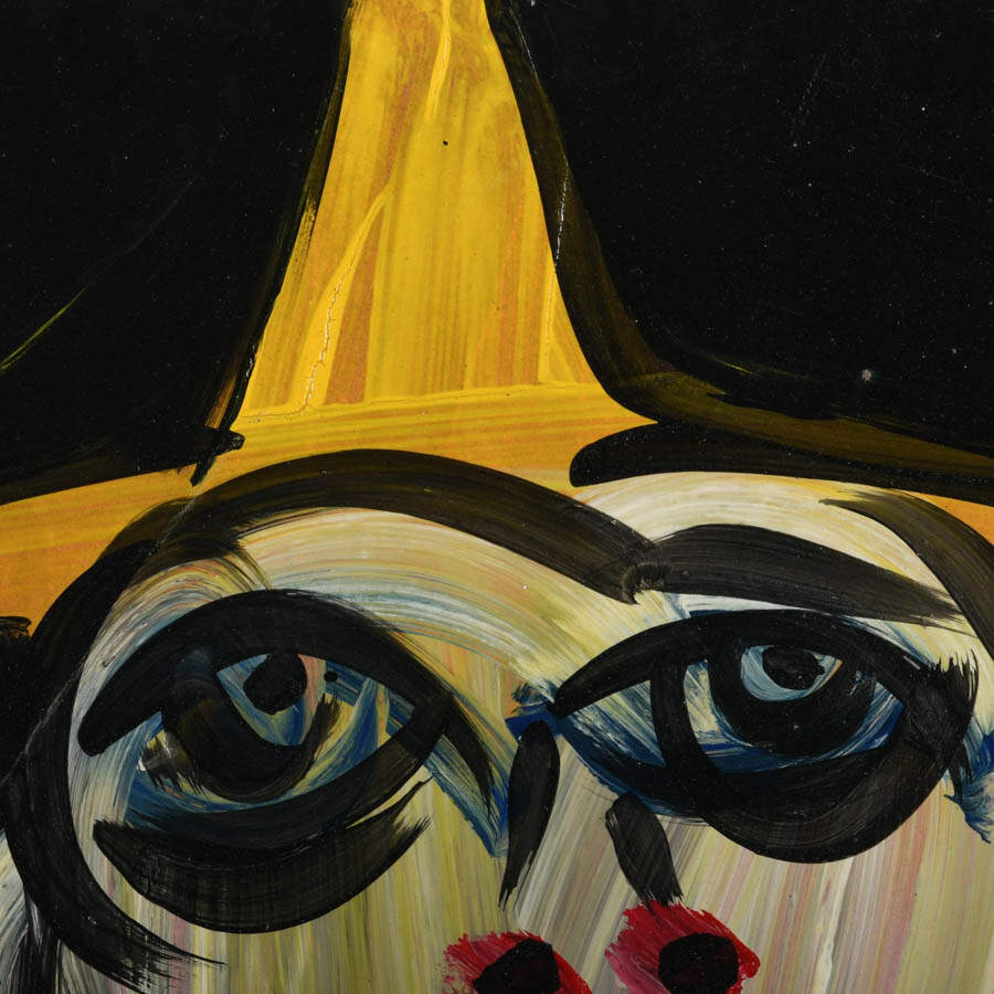 Signed Peter Keil "The Playful Jester" Mixed Media on Masonite-2
