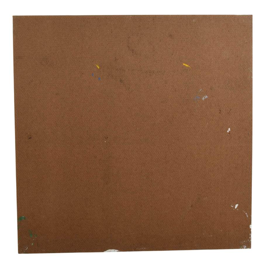 Signed Peter Keil "Red Hot, Cool Gaze" Mixed Media on Masonite-5