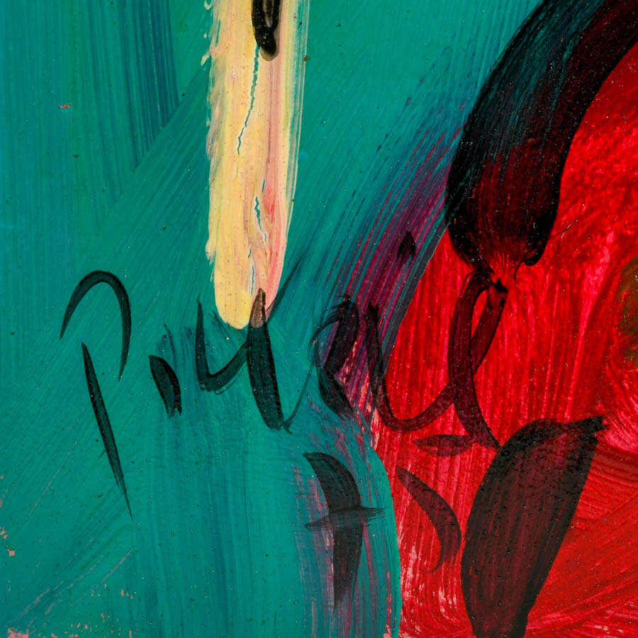 Signed Peter Keil "Rising Passion" Mixed Media on Masonite-3