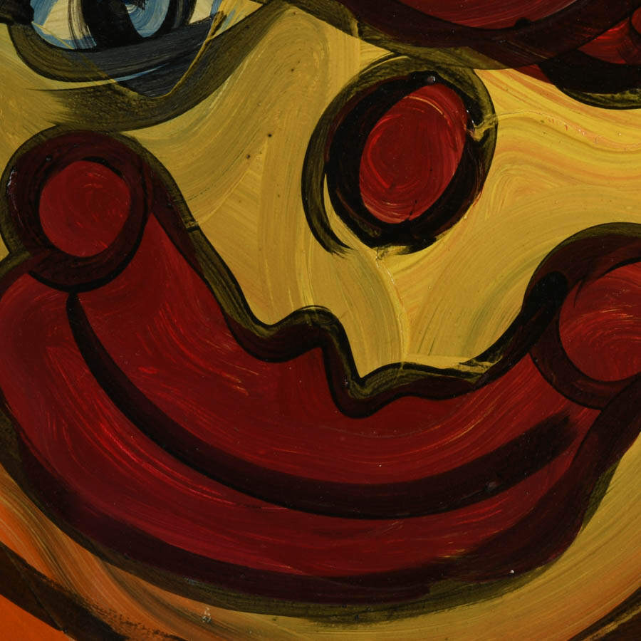 Signed Peter Keil "Smiling Trickster" Mix Media on Masonite-3