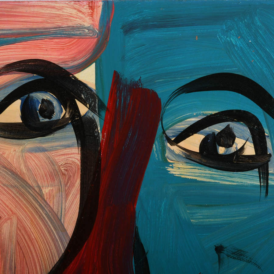 Signed Peter Keil "Smolder and Brush" Mix Media on Masonite-2