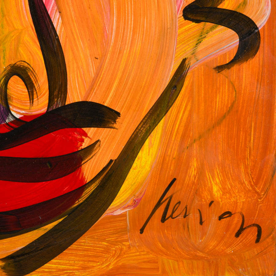 Signed Peter Keil "Ember of Emotion" Mixed Media on Masonite-4