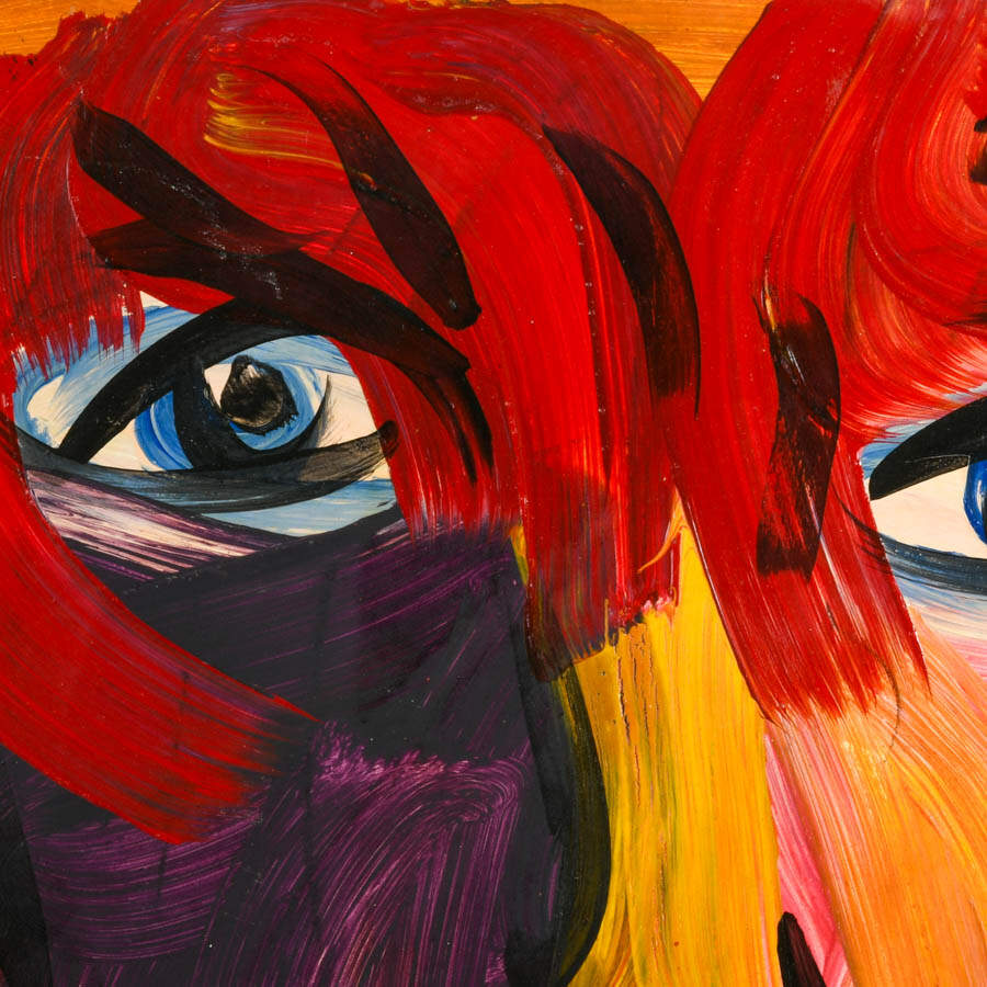 Signed Peter Keil "Ember of Emotion" Mixed Media on Masonite-3